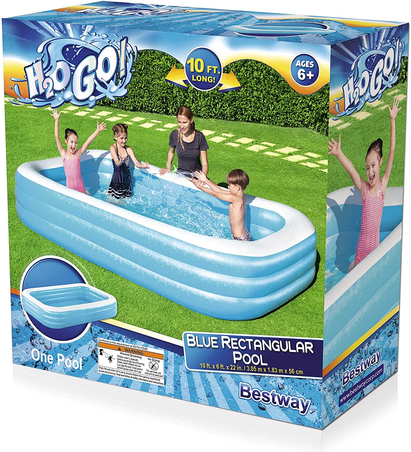 Blue Rectangular Pool