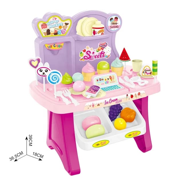 Ice cream parlor toy hot sale set